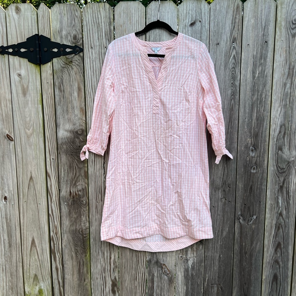 Crown n Ivy Pink and White Plaid Dress Women’s  Medium